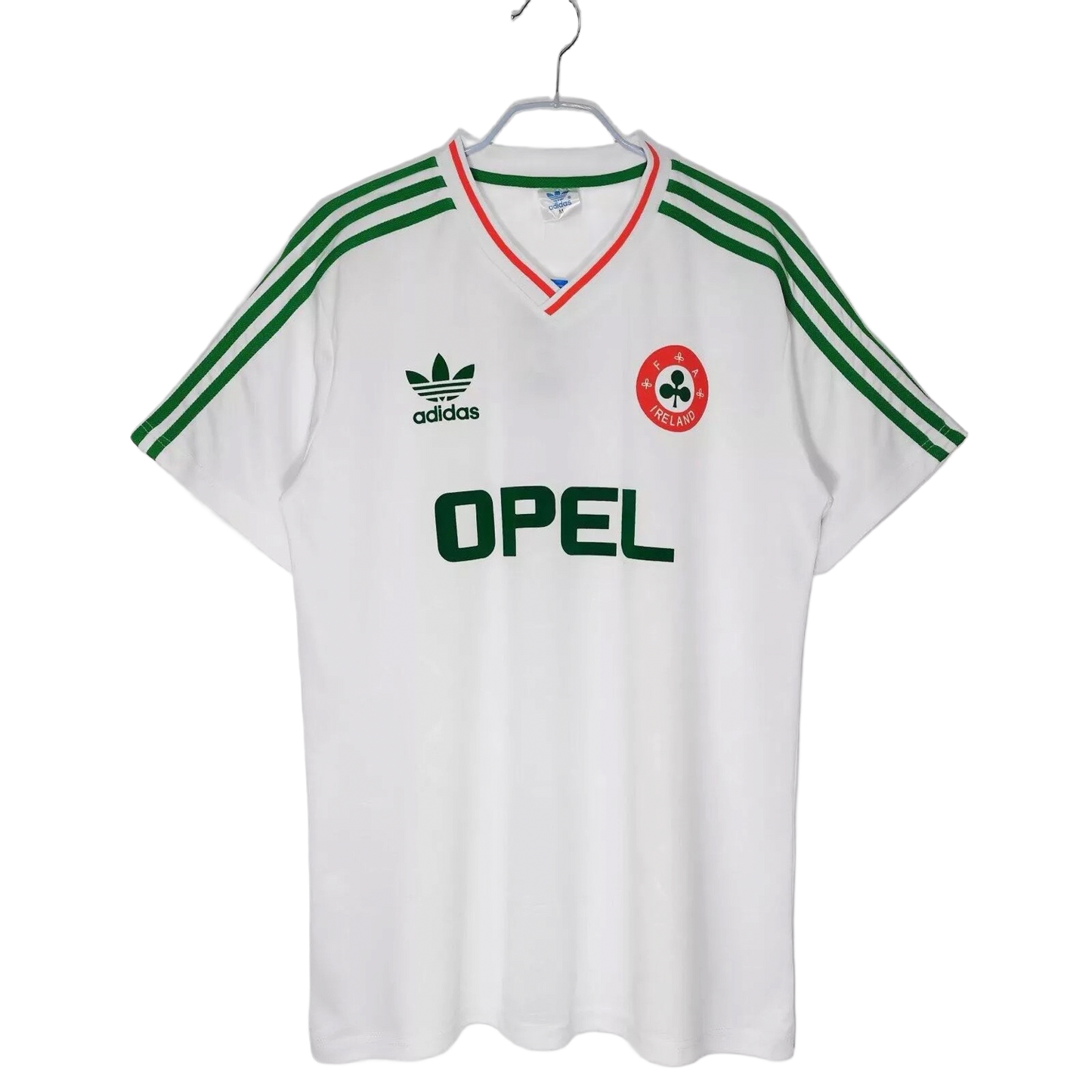 Vintage Republic of Ireland 1990 Away Football Jersey Adidas White